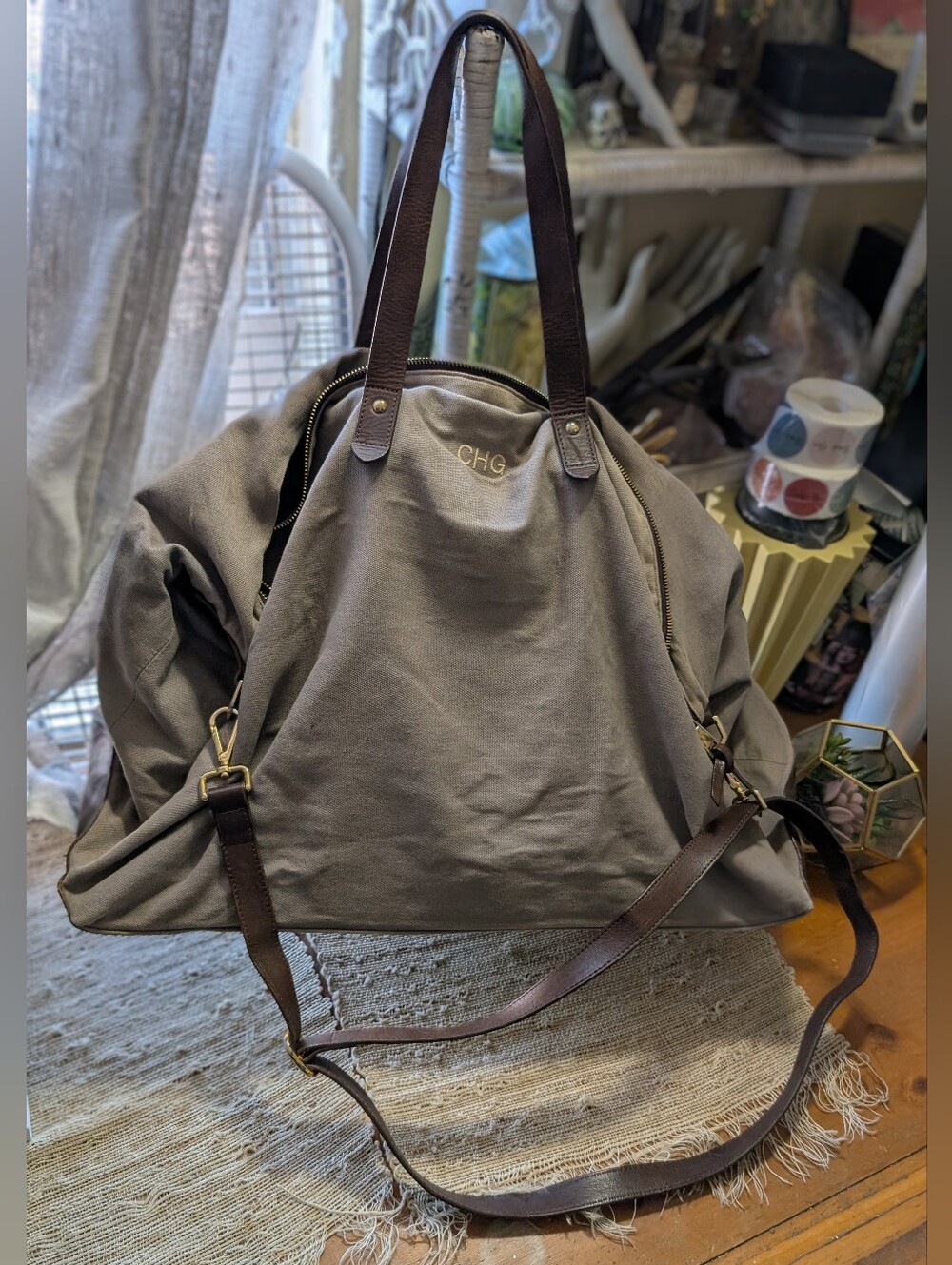 Cuyana Canvas and Leather Weekender Bag READ